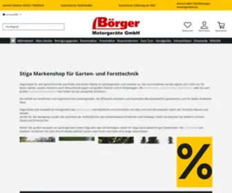 Boerger-Markenshop.de(Stiga bei Börger Motorgeräte) Screenshot