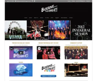 Boerneperformingarts.com(Bringing the world of performing arts to Boerne) Screenshot