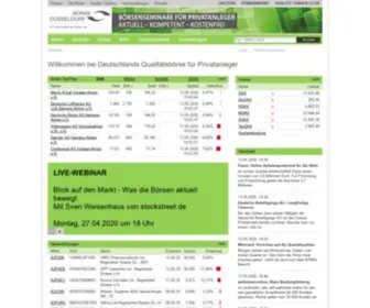 Boerse-Duesseldorf.de(Börse Düsseldorf) Screenshot