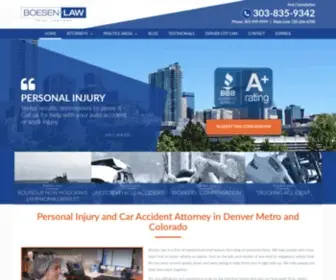 Boesenlaw.com(Denver Personal Injury Lawyer) Screenshot