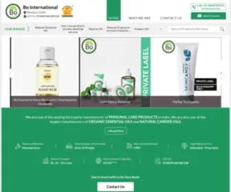 Boessentialoil.com(Bo International) Screenshot