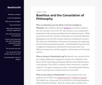 Boethius101.org(An Introduction to Boethius) Screenshot