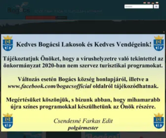 Bogacs.hu(Főoldal) Screenshot