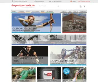 Bogensportwelt.de(Dein Bogensport und Armbrust Shop) Screenshot