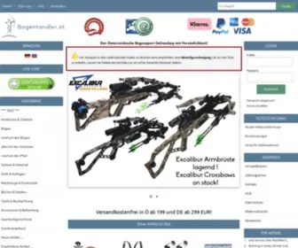 Bogentandler.at(Der Österreichische Bogensport und Armbrust Webshop) Screenshot