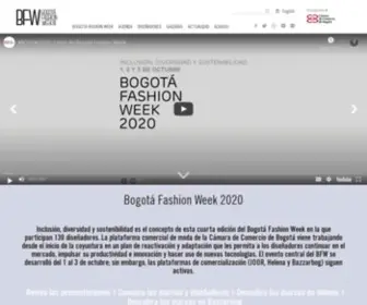 Bogotafashionweek.com.co(BFW) Screenshot