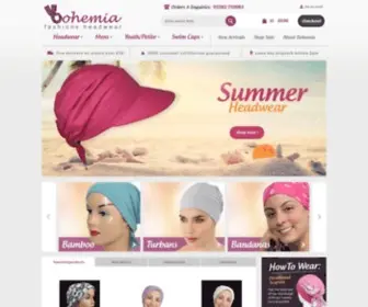 Bohemiaheadwear.co.uk(Head Scarves for Cancer) Screenshot