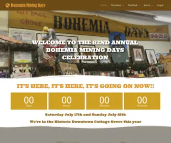 Bohemiaminingdays.org(Bohemia Mining Days) Screenshot