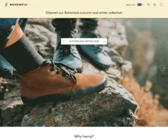 Bohempia.eu(Sustainable shoes and clothing made from hemp) Screenshot