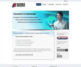Bohetrans.com(Bohemia Translations) Screenshot