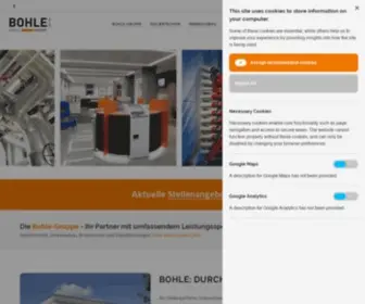 Bohle-Gruppe.com(Isoliertechnik, Innenausbau, Brandschutz, Dienstleistungen, Metallbau, Glaserei, Baufachhandel, Industrieservice) Screenshot