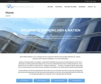 Bohmwildish.com(Litigation, Corporate, Insurance & Real Estate Lawyers) Screenshot