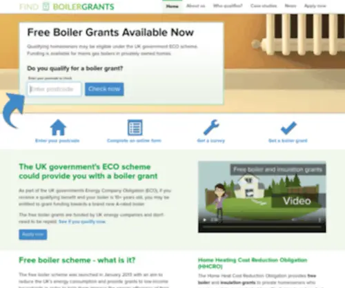 Boilergrants.info(Boiler Grants 2021) Screenshot