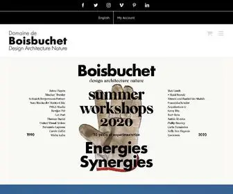 Boisbuchet.org(Domaine de Boisbuchet) Screenshot