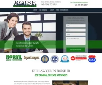 Boiseadvocate.com(Boise's Best DUI Lawyer Team) Screenshot