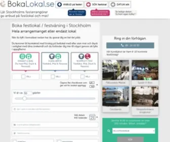 Bokalokal.se(Festlokal Stockholm) Screenshot