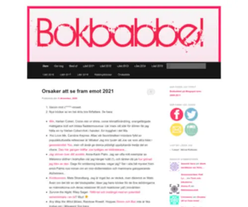 Bokbabbel.com(Fanatisk och fantastisk) Screenshot