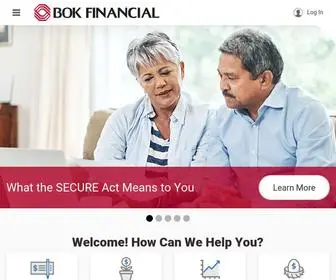 Bokfinancial.com(BOK Financial) Screenshot