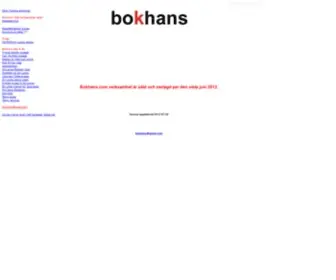 Bokhans.com(Välkommen) Screenshot