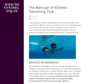 Bokirklees.org.uk(One of the Best Swimming Clubs in Northern England) Screenshot