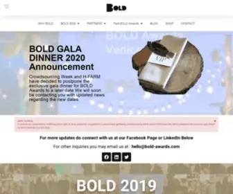 Bold-Awards.com(The Awards for Digital Industries) Screenshot