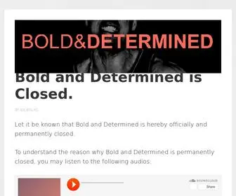 Boldanddetermined.com(Bold and Determined) Screenshot