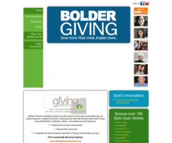 Boldergiving.org(Bolder Giving's mission) Screenshot