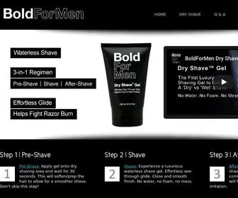 Boldformen.com(Waterless shave) Screenshot