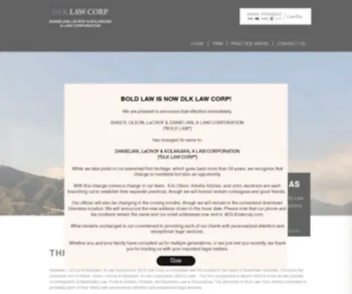 Boldlaw.com(DLK Law Corp) Screenshot