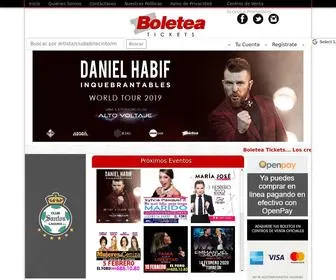 Boletea.com(Boletea Tickets Boletea Tickets) Screenshot