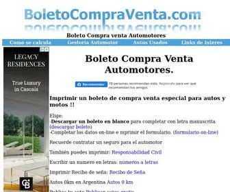Boletocompraventa.com(Boleto de Compraventa Automotor y moto Para Imprimir) Screenshot