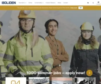 Boliden.com(Metals for modern life) Screenshot