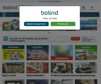 Bolind.dk(Danmarks største butik på nettet til boligorganisationer) Screenshot