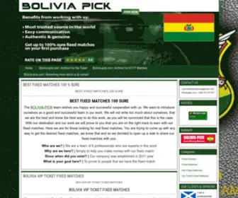 Bolivia-Pick.com Screenshot