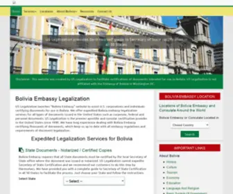 Boliviaembassy.com(Bolivian Embassy Documents Certification) Screenshot