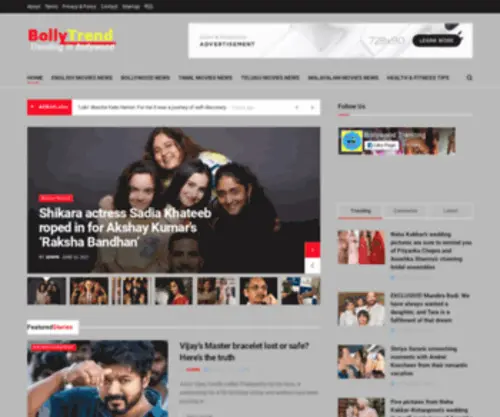 Bollytrend.net(Bollywood Trend Entertainment News Celebrity News Movie News) Screenshot