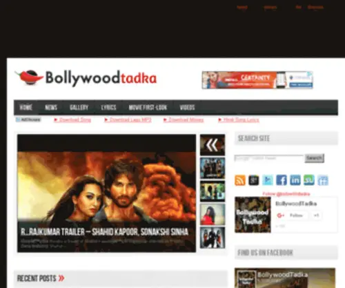 Bollywoodtadka.com(Bollywood lyrics) Screenshot