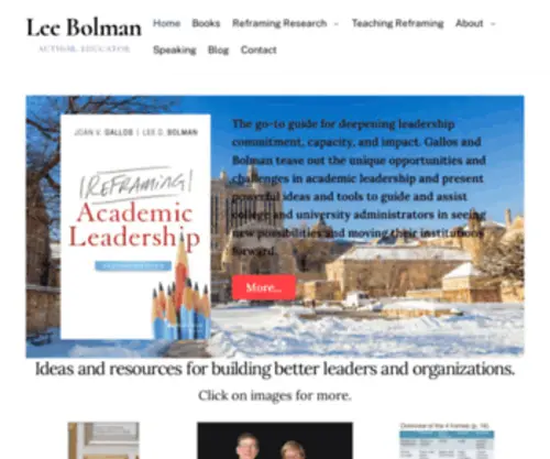 Bolman.com(Author, educator) Screenshot