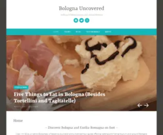 Bolognauncovered.com(Discover Bologna and Emilia) Screenshot