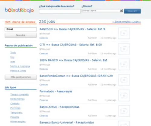 Bolsatrabajo.com.ve(Bolsa de trabajo en Venezuela y ofertas empleo en Venezuela) Screenshot