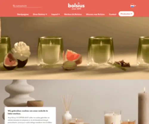 Bolsius.com(Bolsius Candles International) Screenshot