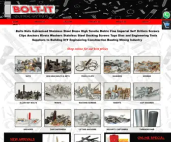 Boltit.co.za(Bolts nuts screws fasteners cutting inserts clips abrasives tools welding h) Screenshot