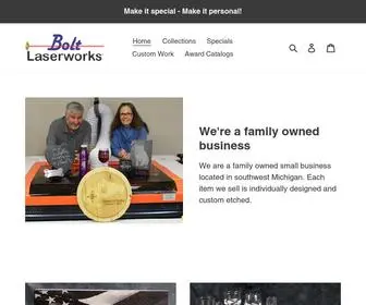 Boltlaserworks.com(Beautiful custom laser etched products) Screenshot