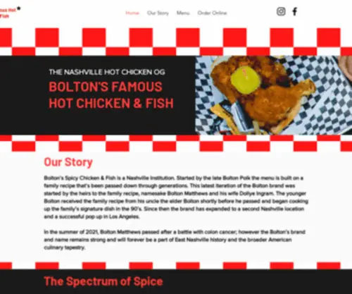 Boltonsspicy.com(Bolton's famous hot chicken and fish) Screenshot