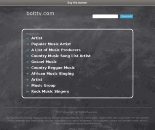 Bolttv.com(Great domain names provide SEO) Screenshot