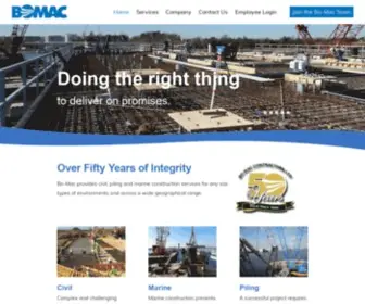 Bomaccontractors.com(Civil, Piling, & Marine Construction) Screenshot