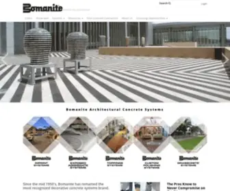 Bomanite.com(Realize the possibilities) Screenshot