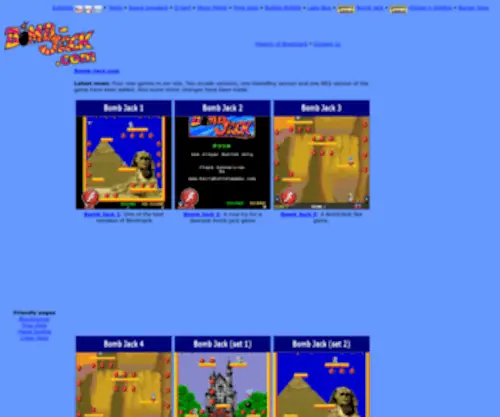 Bomb-Jack.com(Free online bombjack games) Screenshot