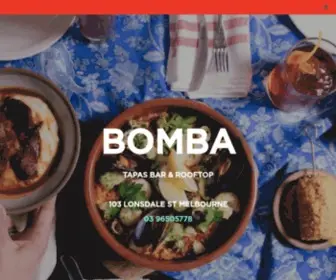 Bombabar.com.au(Spanish Tapas Restaurant & Rooftop Bar Melbourne) Screenshot