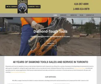 Bombadiamondtools.com(Diamond Tools Sales and Service Toronto) Screenshot